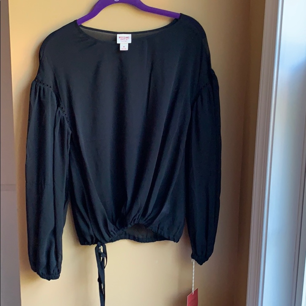 Mossimo Black Sheer Blouse, NWT!